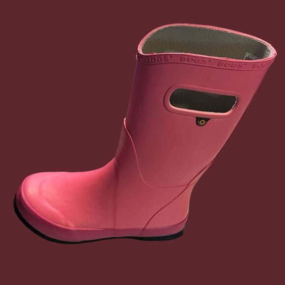 BOGS Little Kids Rubber Waterproof Pink Rain Boots Size 1 - Picture 1 of 5